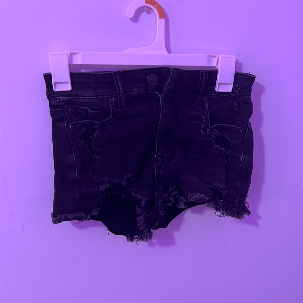 American eagle black shorts